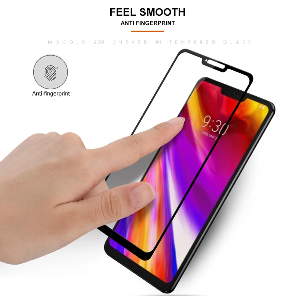 

Explosion-proof Full Cover Tempered Glass Screen Protector Ultra Thin Black Edge Front Guard Films For LG G7 ThinQ / G7 G710EM