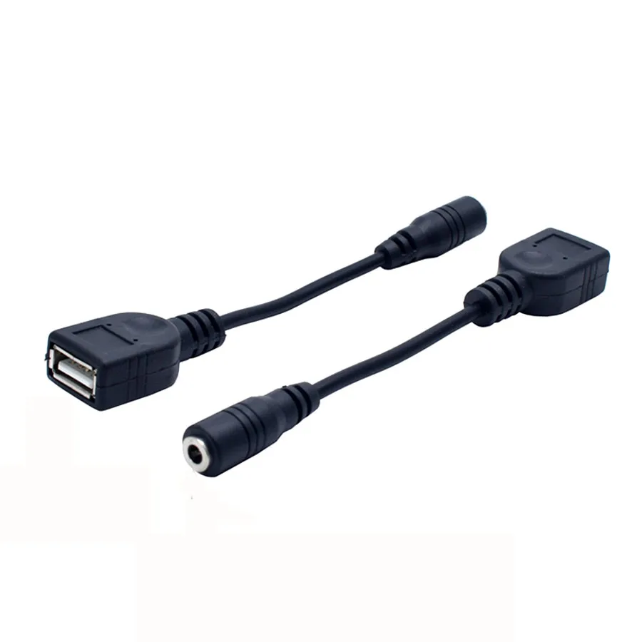 1 шт. 3 5*1 35 мм DC штекер питания для USB 2 0 AF Женский разъем адаптера с кабелем 12 см