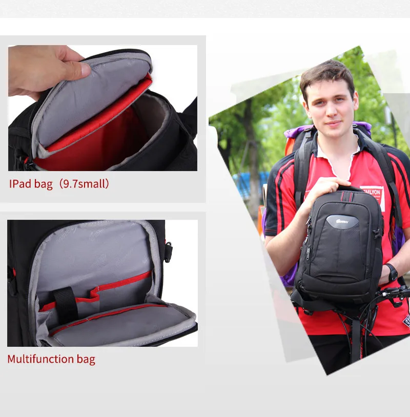 Новая Профессиональная Большая сумка для камеры рюкзак DSLR SLR Nikon Canon Sony Fuji Pentax Samsung