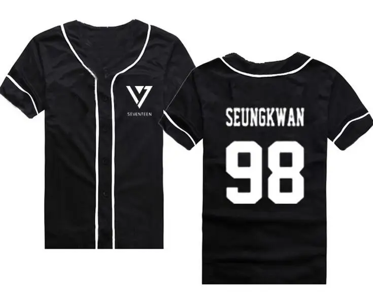 Новое поступление лета 2017 Черная бейсбольная Футболка с коротким рукавом и