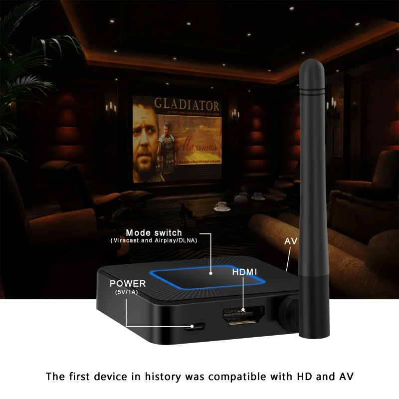 Беспроводной адаптер для зеркального отображения экрана AV HDMI 5G Wifi дисплей ключ