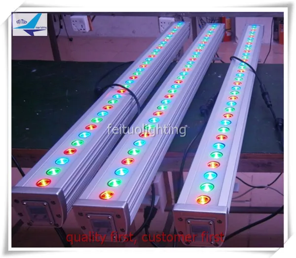 

16pcs/lot professional business lights 36x3w rgb color mixing wall washer outdoor led bar dmx