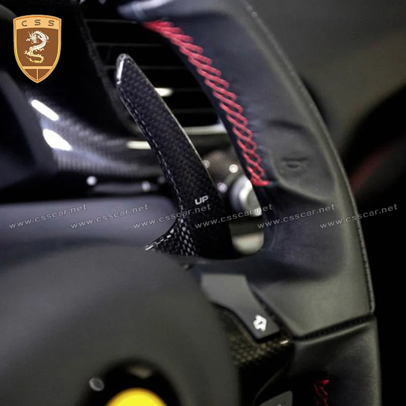 Настоящее углеродное волокно сдвиг весло подходит для FERRARI 488 GTB паук авто
