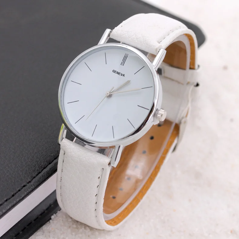 Часы наручные мужские кварцевые с календарем из натуральной кожи | Наручные часы