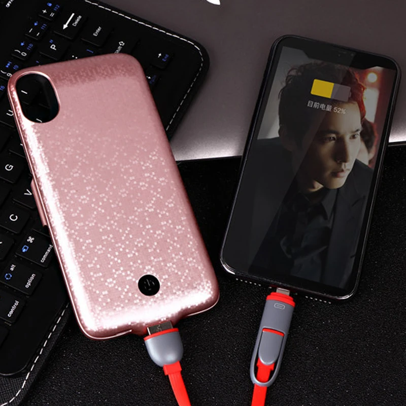 Зарядное устройство чехол для iPhone X 5500 mAh power Bank ультра тонкий внешний резервный