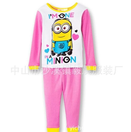 Мода мальчика девушки гадкий я человек - паук пижамы одевают домашней одежды