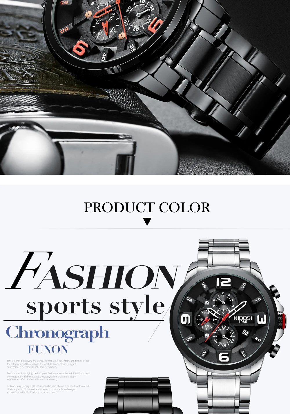 NIBOSI мужские часы Reloj Hombre мужские часы Топ бренд класса люкс кварцевые часы большой циферблат спортивные водонепроницаемые Relogio Masculino Saat