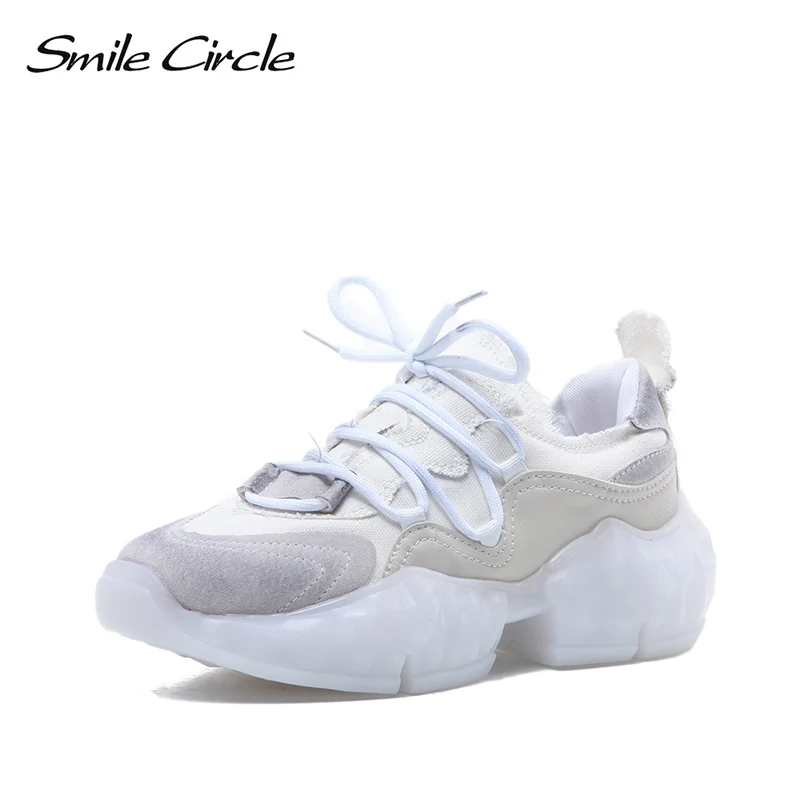 Smile Circle/2019 г. весенние женские кроссовки на плоской подошве из натуральной кожи