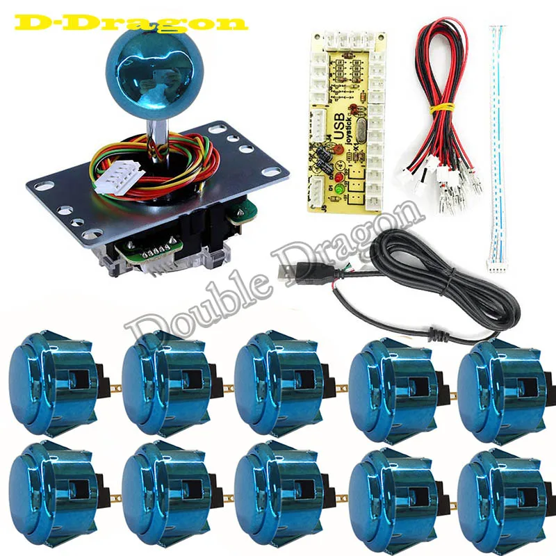 DIY Kit оригинальная Sanwa JLF-TP-8YT джойстик с нулевой задержкой 10 копия OBSJ-30 кнопочная Аркада USB кодер для ПК MAME