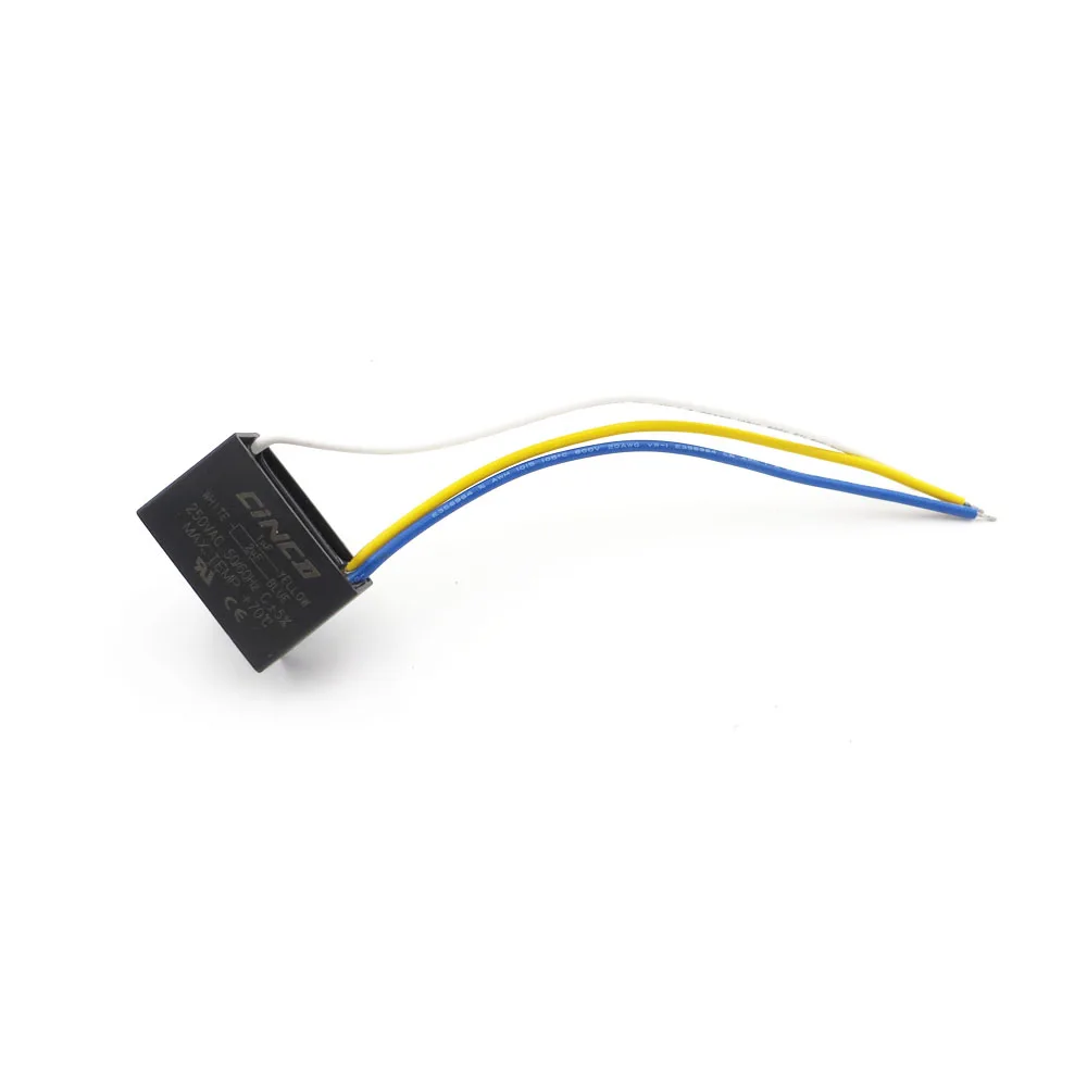 CBB61 1 мкФ + 2 250V 3 провода КОНДЕНСАТОР моторного двигателя Электрический вентилятор
