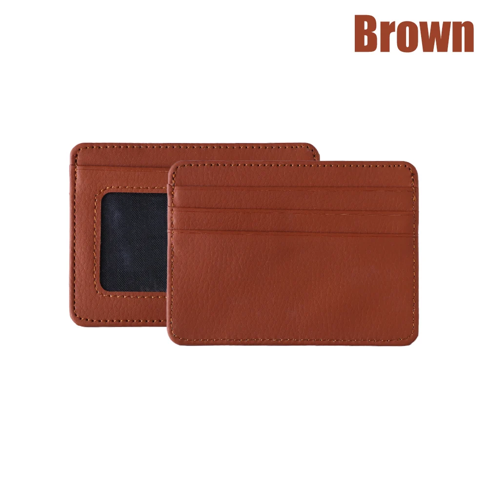 C-Brown Модный мужской кожаный ID кредитный держатель для карт кошелек портмоне Бизнес Тонкий карман для денег чехол держатель для карт - Цвет: C-Brown