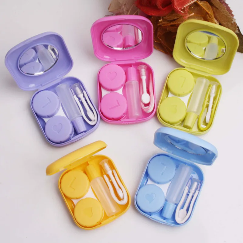 XUNZHE Candy color beauty storage box Cute Contact lens Case Box Eyes Care Kit Holder Travel Washer Cleaner Container | Дом и сад