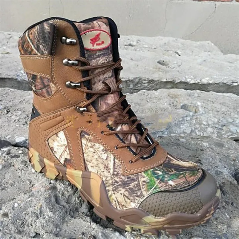 Мужские Водонепроницаемые ботинки для охоты в пустыне; Bionics Camouflage; обувь с высоким голенищем для рыбалки на открытом воздухе; спортивная обувь для скалолазания, кемпинга, альпинизма