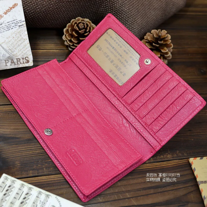 Бесплатная доставка Женская Натуральная кожа натуральная воловья клатч зажим