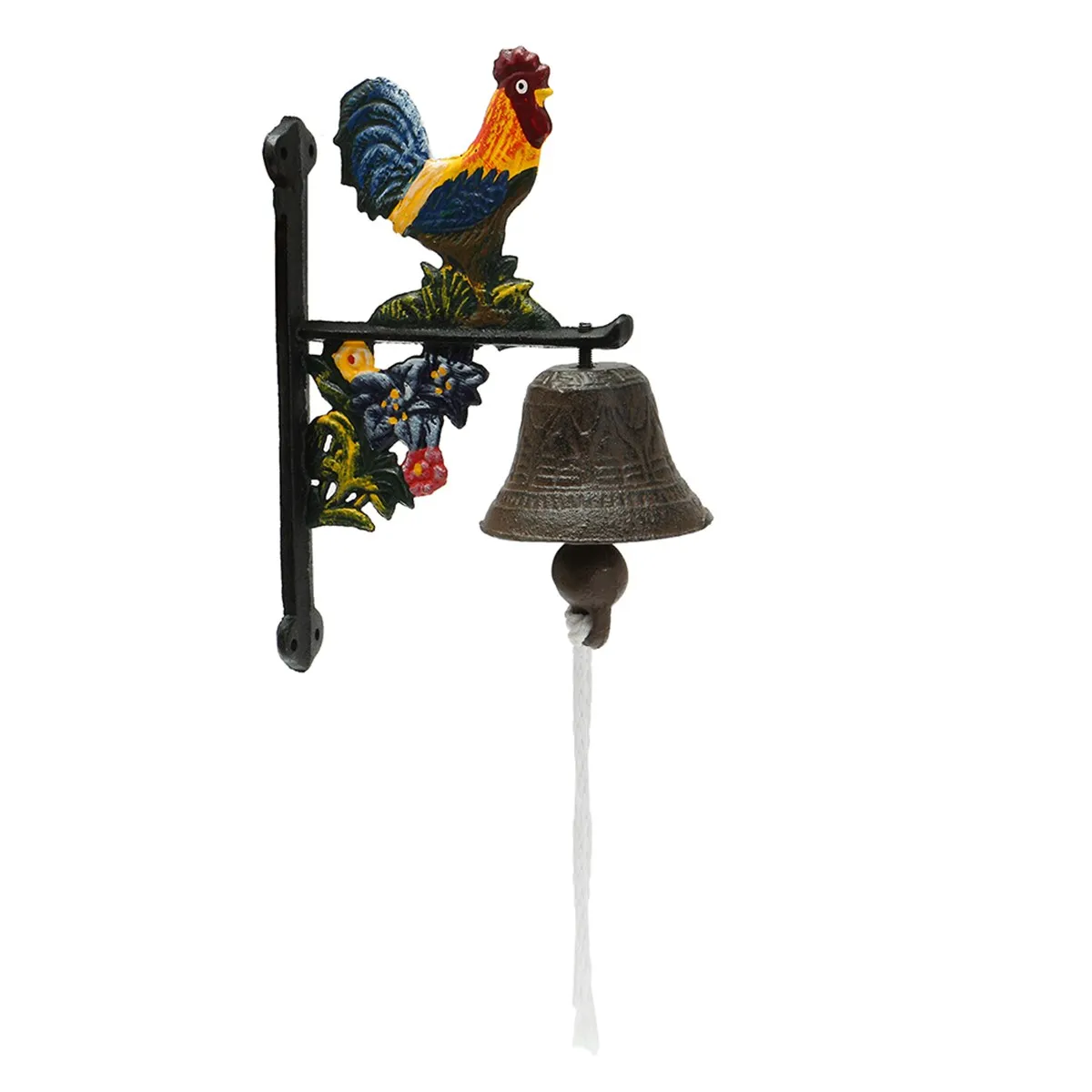 Металлический чугунный дверной звонок в винтажном стиле настенный домашний