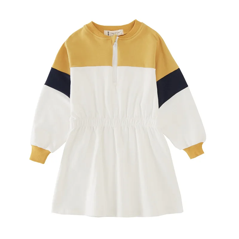 Детские платья-свитера с длинным рукавом хлопковые спортивные платья для