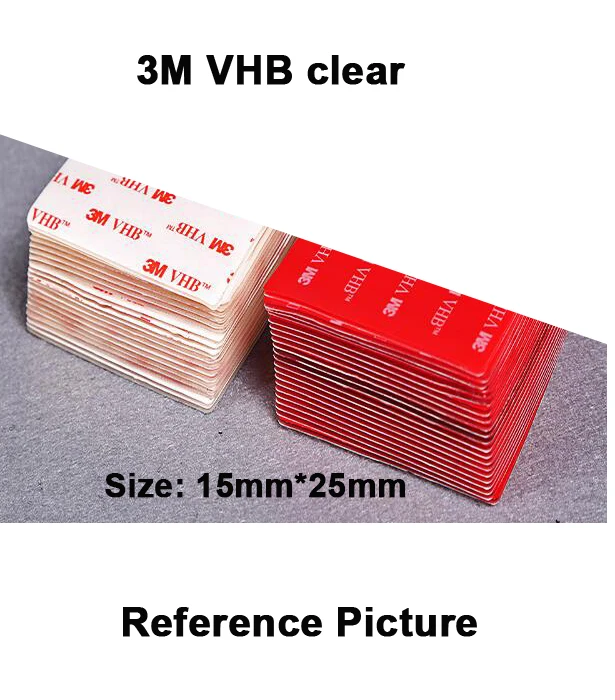 Free shipping 3M VHB tape 4910 Clear Foam Self Adhesive Acrylic Tape Double Sided Carton Sealing VHB (thick 1mm) size 25mm*15mm