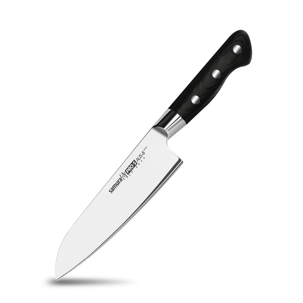 Бесплатная доставка 7 дюймовый нож Santoku для шеф повара японский из нержавеющей