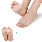 Силиконовые подушечки-разделители для пальцев ног, мягкие гелевые подушечки, невидимая обувь, устойчивые к скольжению, стельки для ухода за ногами, для педикюра, 1 пара