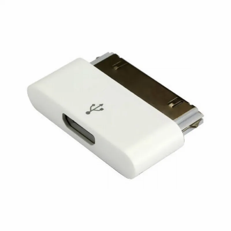 Portefeuille микро-флеш-накопитель USB с гнездовым-30-контактный адаптер для зарядного устройства для iPhone 4 4S iPad 1 2 iPhone4 конвертер Кабель Microusb Зарядное устройство зарядное устройство