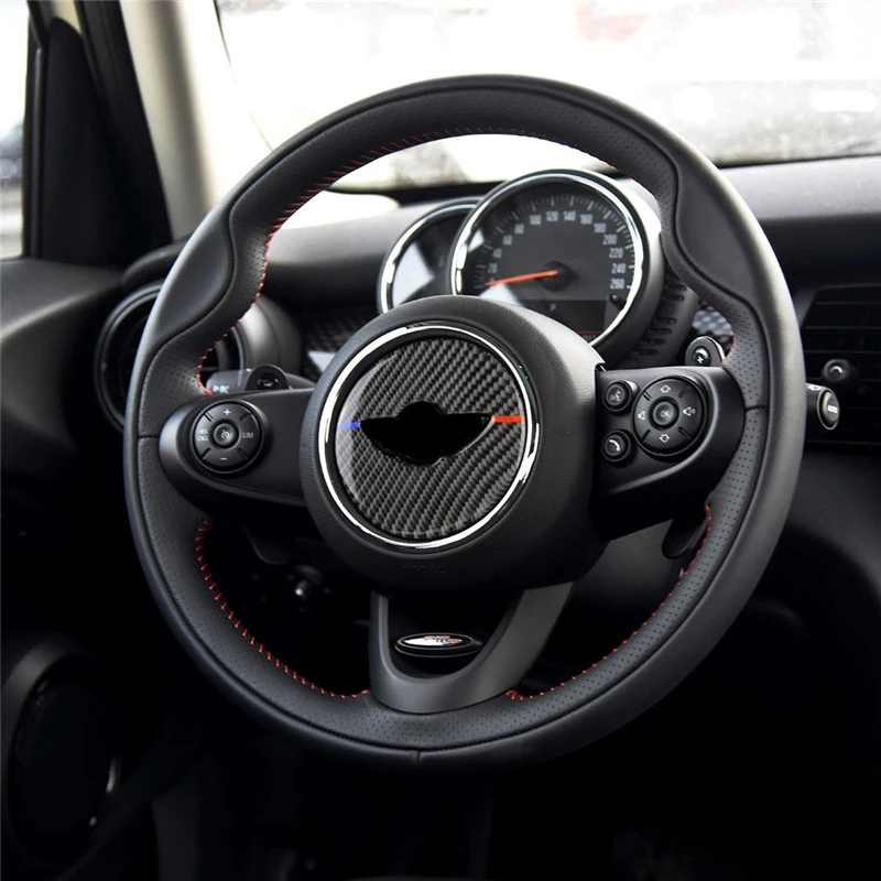 Наклейка на руль из углеродного волокна наклейки для интерьера Mini Cooper One S JCW R55 R56