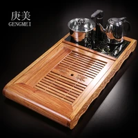 beautiful wood rosewood tea tray geng kung fu tea cooker four in one tray factory direct sales