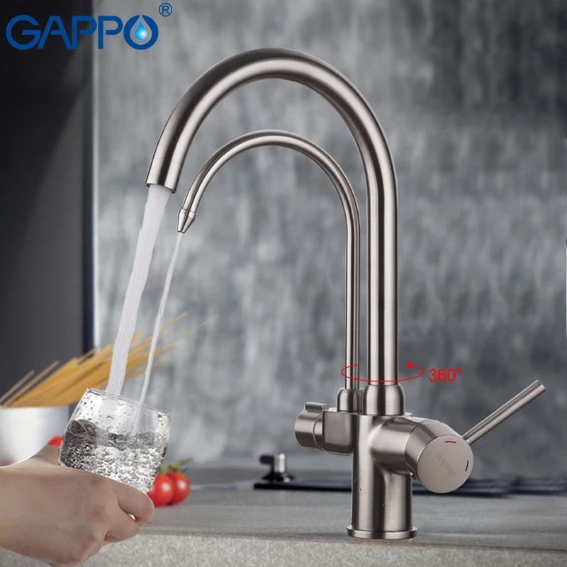 GAPPO смесители для кухни раковина для питьевой воды смеситель вращается Ретро смесители для кухни водопад раковина краны