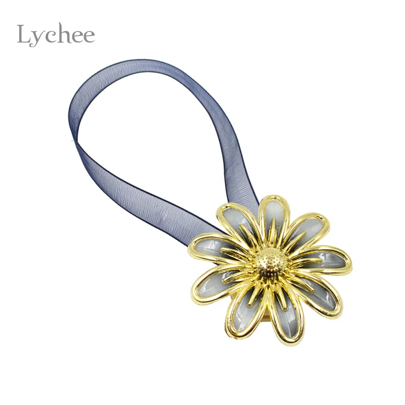 Lychee 1 шт. Подсолнух магнитные прихваты для занавесок пряжки штор занавес зажим