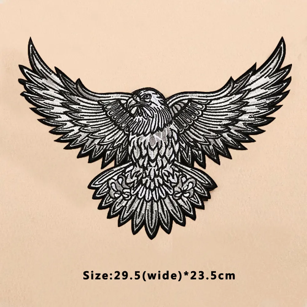 Нашивка с аппликацией для нанесения утюга в виде черепа орла покера вышитая