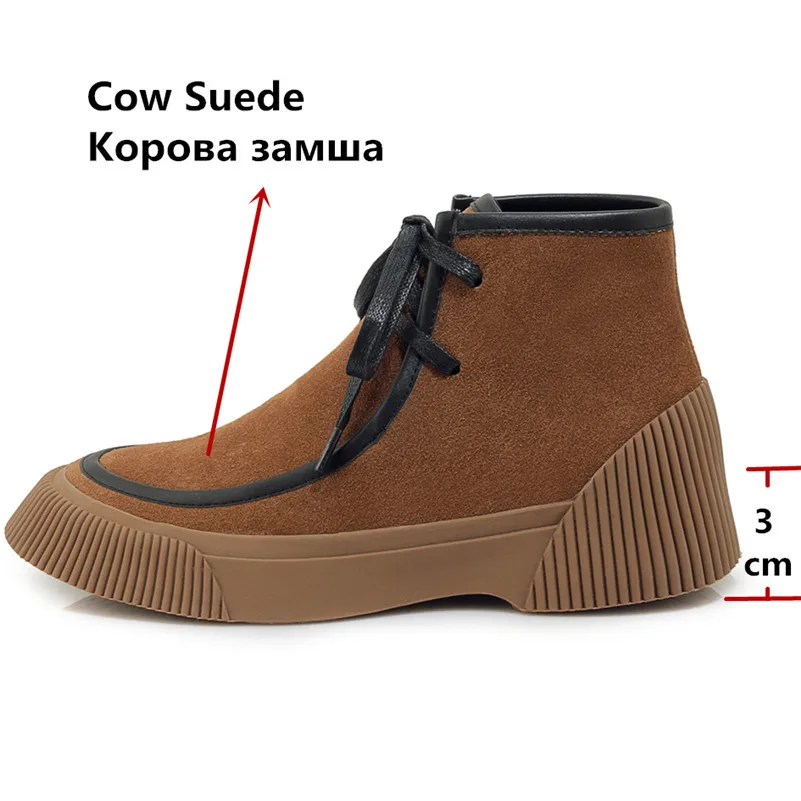 FEDONAS/2020 Модные женские ботильоны из натуральной коровьей замши сезон осень зима