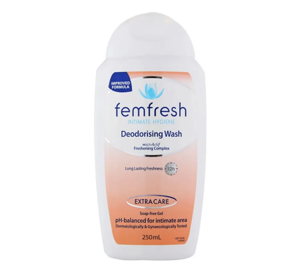 

Femfresh Feminine Deodorising Wash Triple Action 250ml helps to protect it against irritation maintain a healthy pH-balance