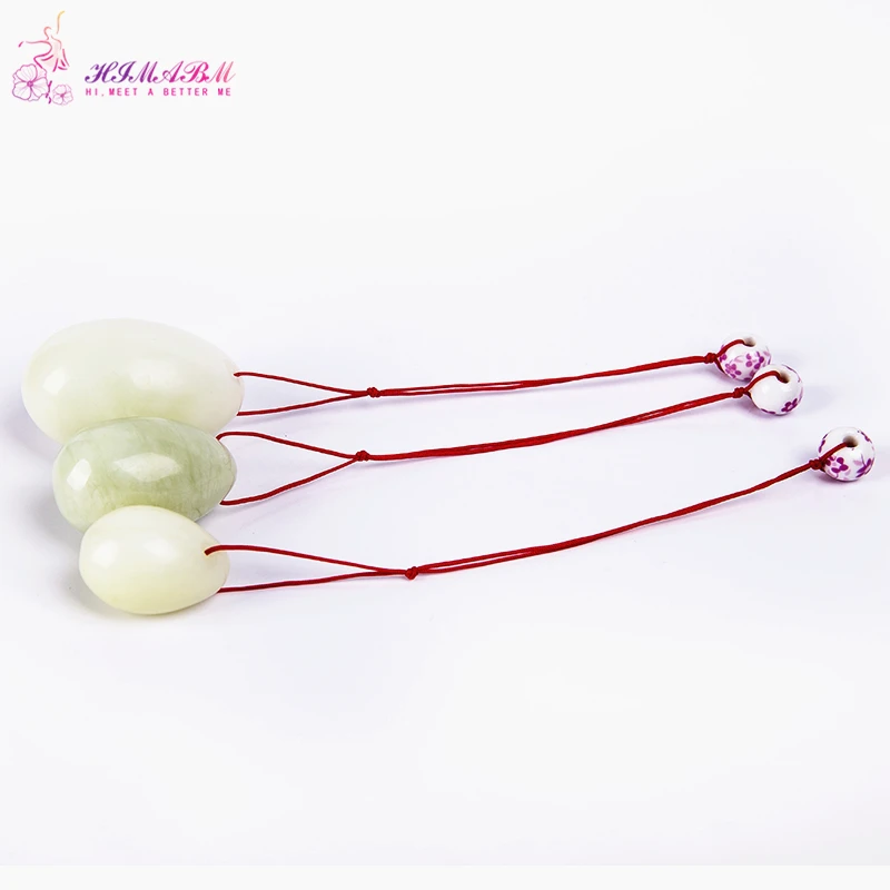 

HIMABM Natural Xiuyan Jade Egg for Kegel Weight Pelvic Floor Muscle Vaginal Dumbbell Exercise Tightening Ben Wa Ball Yoni Egg