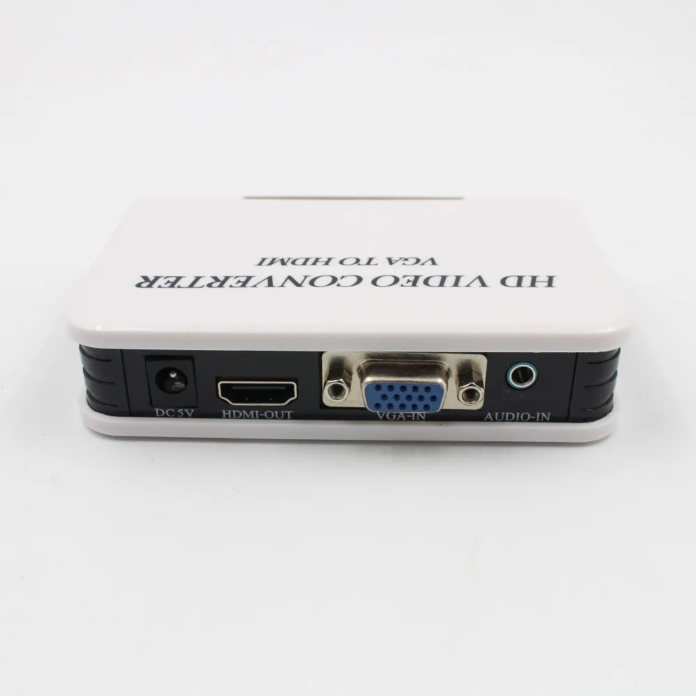 VGA-HDMI выход 1080P HD ТВ видео конвертер адаптер коробка цифро-аналоговый аудио для ПК