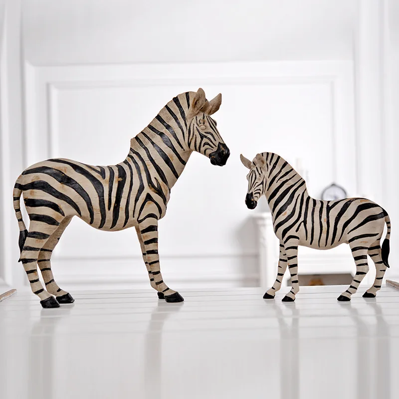 American country style cerative zebra crafts Home Furnishing soft decorative resin handicraft model room window decor | Дом и сад