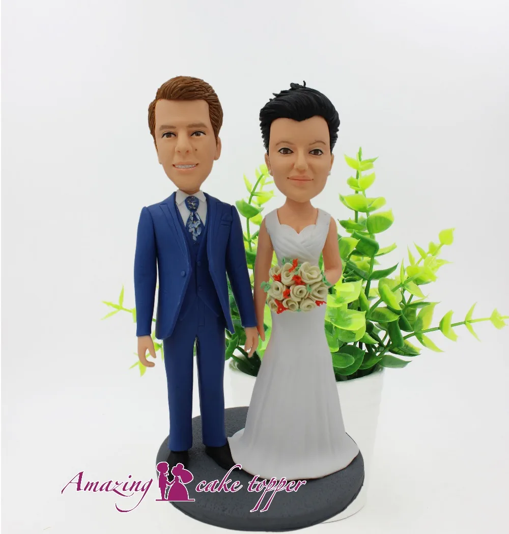 

2019 AMAZING CAKE TOPPER Toys Simple and generous Wedding Birthday And Groom Gifts Ideas Customized Figurine Valentine's Day