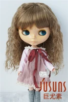 jd041 9 10 inch soft cabbage long wave doll wigs syntheitc mohair bjd wigs fashion doll accessories