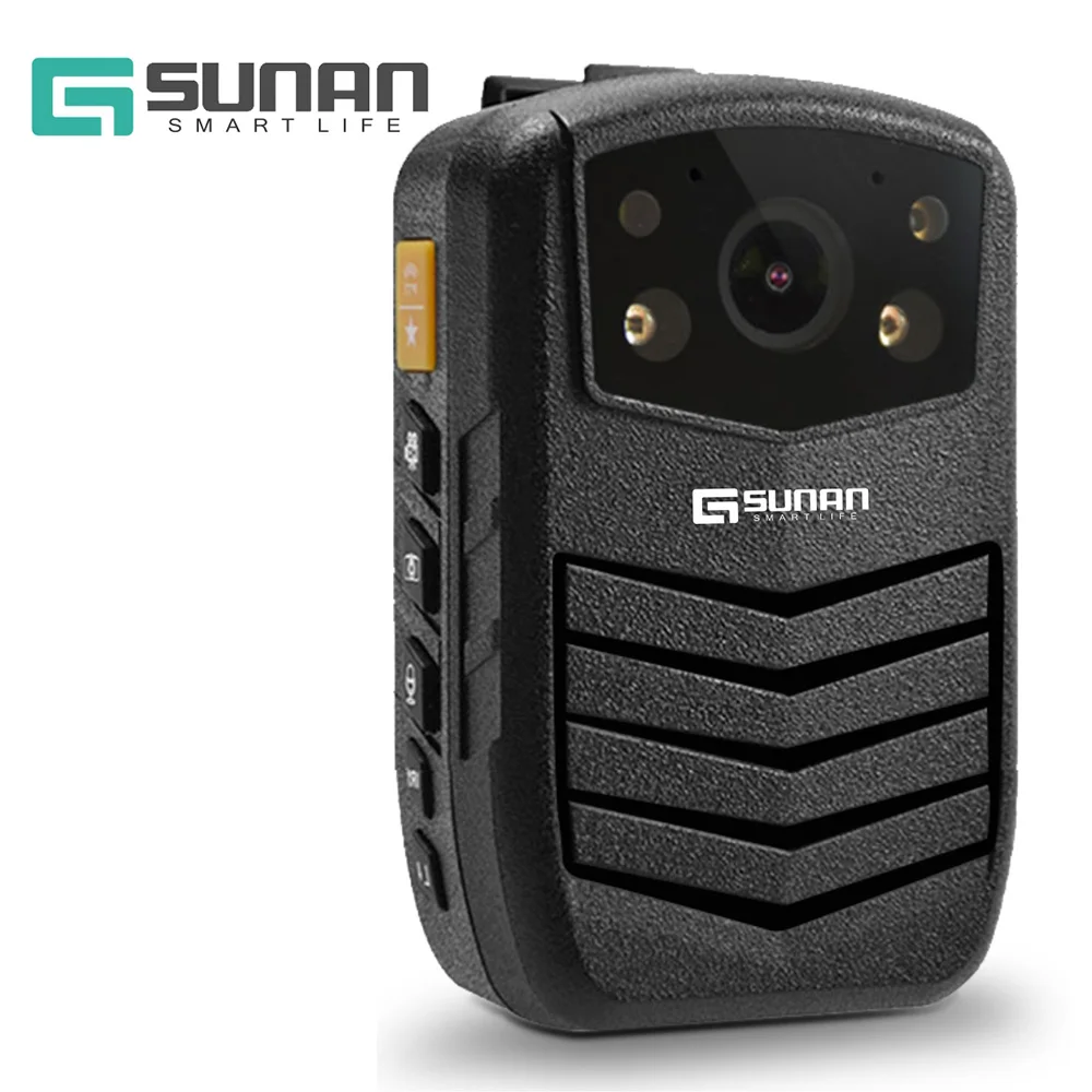 Gsunan 64G нательная камера переносной DVR корпус видео Регистраторы полиции с 4000 мА/ч