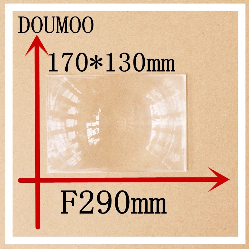 

1 pcs / lot 170*130 mm Focal length 290 mm Condenser lens Rectangle Plastic fresnel lens Plane magnificat fresnel lens