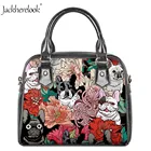 Женская сумочка Jackherelook, маленькая сумка через плечо с рисунком бульдога шнаузера и собаки, модная сумка-мессенджер через плечо с животным котом