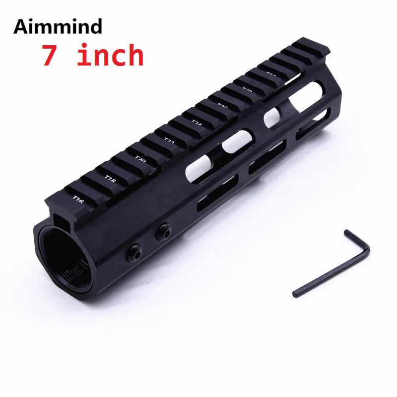 

Tactical 7" Free Float M-LOK Handguard Picatinny Rail Mount Scope Mount with Steel Barrel Nut for .223 5.56 AR15 M16 Mlok