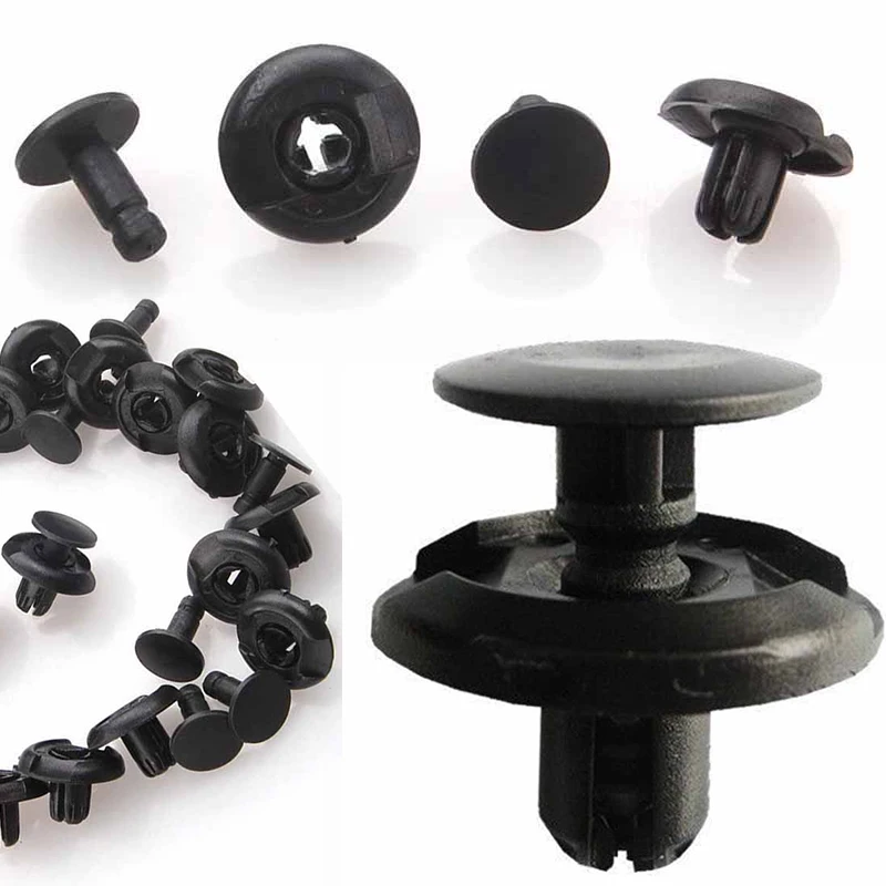 

20PCS/lots Splash Shield Push Type Fastener Retainer Pin Clips for Toyo-ta Maz-da Black