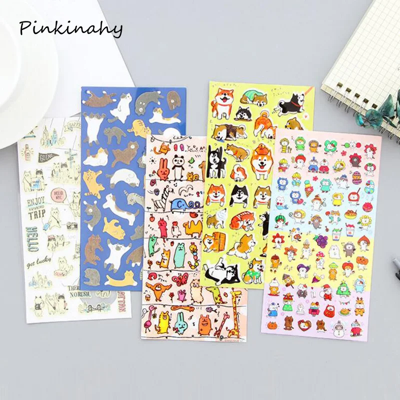 2 шт. животные Панда Кролик блокнот наклейки пакет Kawaii планировщик для