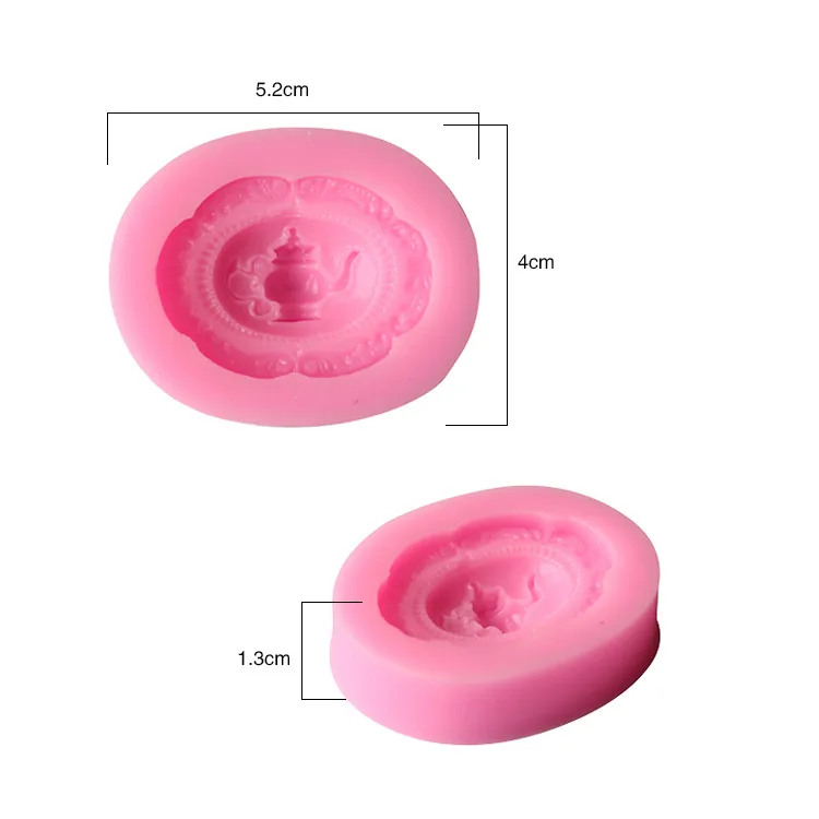 Форма для выпечки кексов, конфет и сахара из силикона Tea Pot Cooking Tool Fondant Shaped Baking DIY Cake Sugar Silicone Craft Mold Tray Candymold D417.