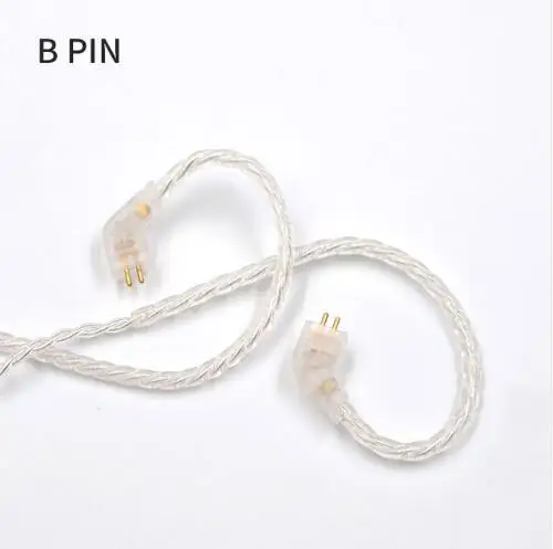 B For BA10 AS10 ZS10 KZ освещение Док кабель 2Pin/MMCX разъем покрытый серебром кабель использовать для SE846 KZ ZS4/ZS6/ZSA/ED16/ZST/ES4/ZS10/AS10/BA10 TRN - Цвет: B For BA10 AS10 ZS10