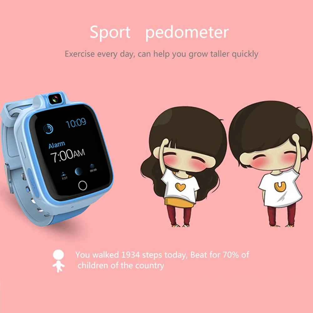 Умные часы для детей с поддержкой SIM 4G сетевой безопасный монитор gps Q400 наручные