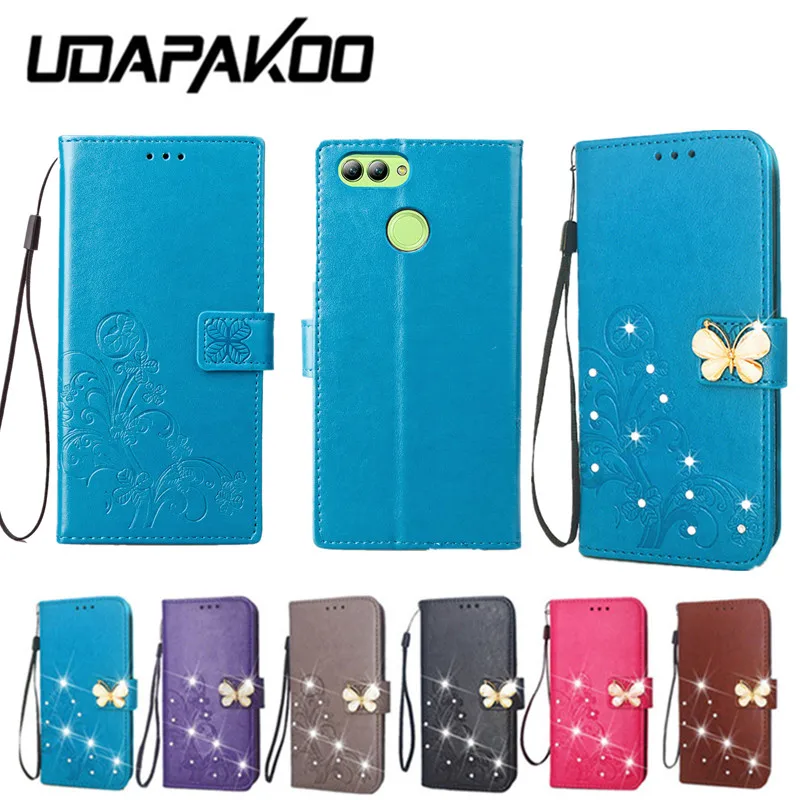 Кожаный чехол кошелек с откидной крышкой и подставкой для Huawei P Smart P20 Honor 9 10 lite mate