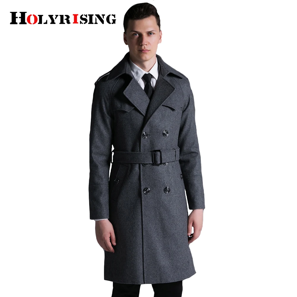 Men Cashmere Coat Woolen Cloth Winter Jacket Men wool Cashmere Coats Cardigan Jackets Black Elegant Overcoats S-6XL size 18443-5