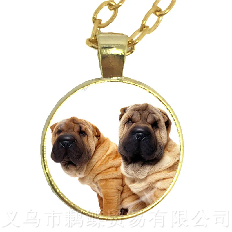 Ожерелье в виде животных Круглый купол стеклянный узор для собак серия цепь
