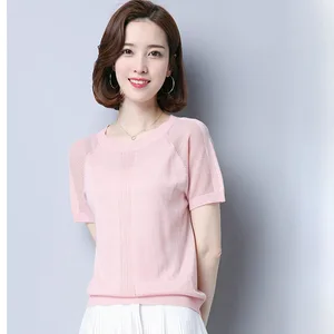 Женский ажурный топ HSP2019, летний модный пуловер с коротким рукавом, вязаный свитер, джемпер, тонкий свитер для отдыха