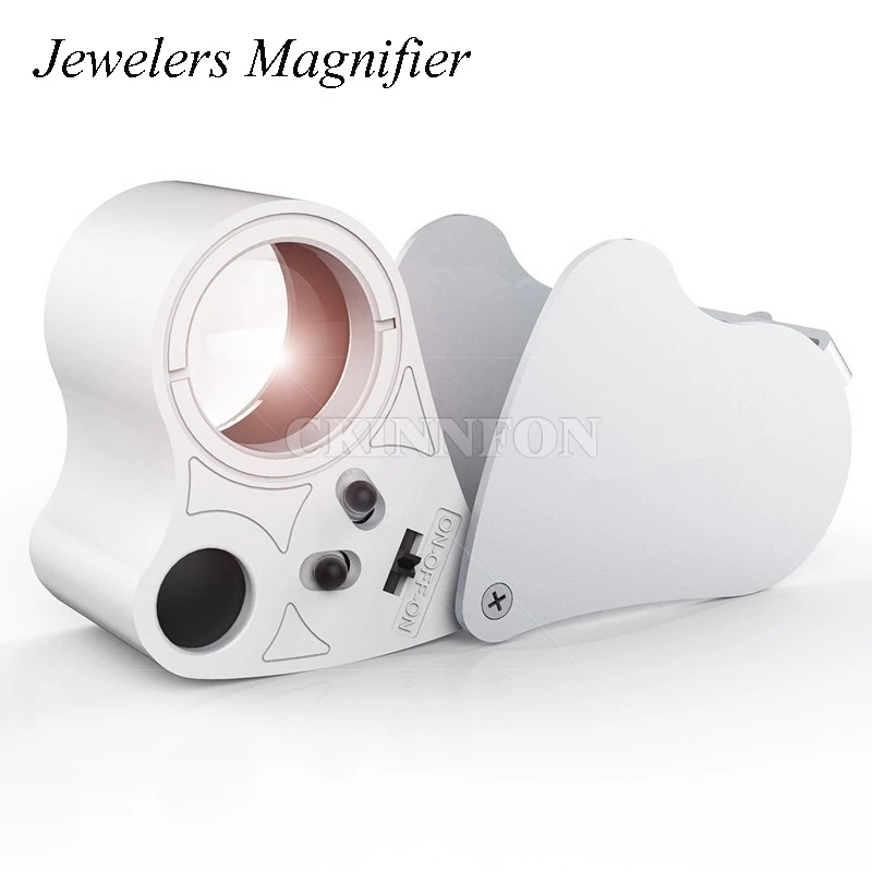 

DHL 200PCS 30X 60X Illuminated Jewelers Loupe Magnifier with LED Lighting